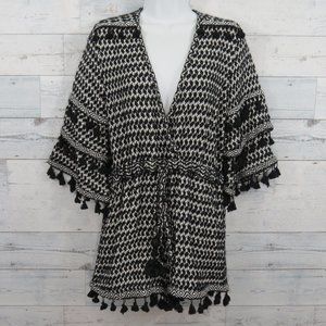 Dodo Bar Or Black White Ashtar Tassel Romper Women's Medium